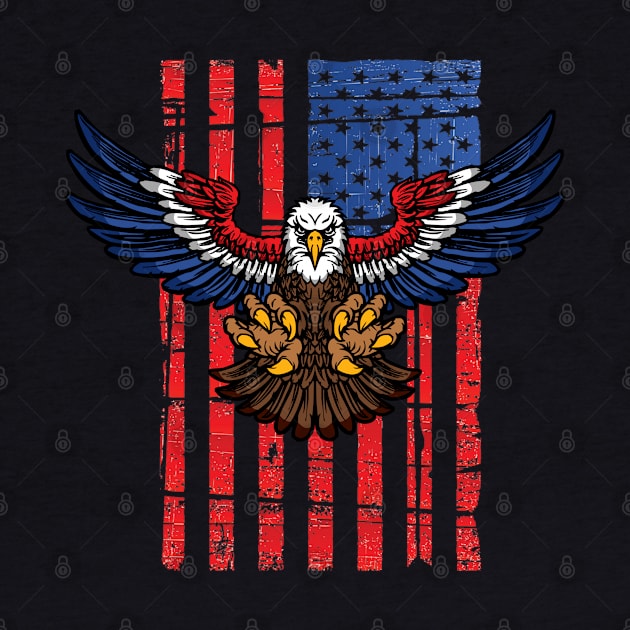 Eagle American Flag by Cooldruck